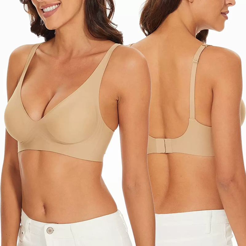 Sexy Seamless Jelly Bra S-4XL  - Plunge Bra Push Up recension och pris